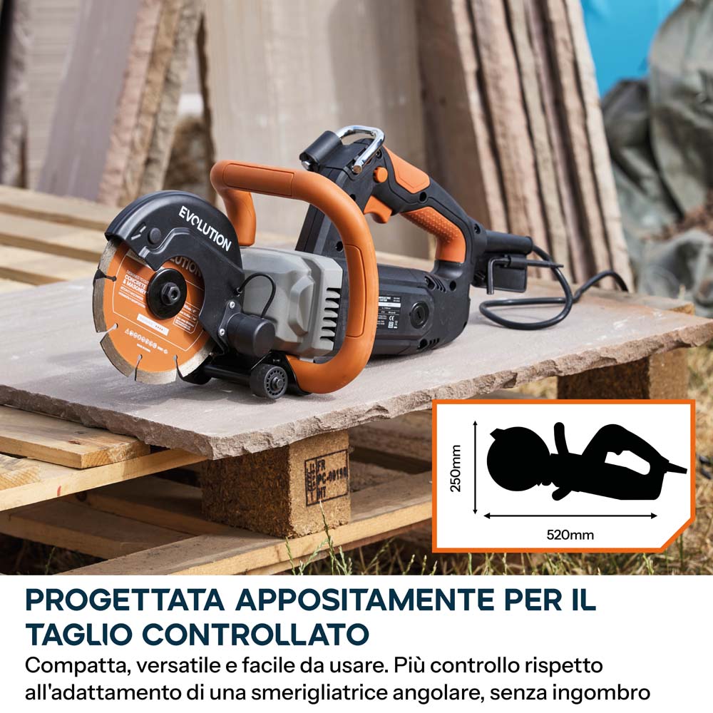 Sega elettrica per cemento da 150mm con disco diamantato Endurance | R150DCT
