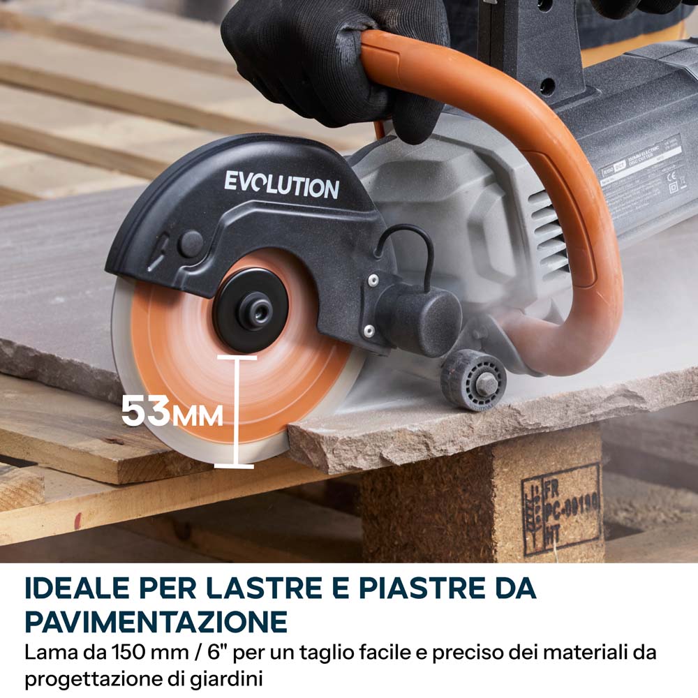 Sega elettrica per cemento da 150mm con disco diamantato Endurance | R150DCT