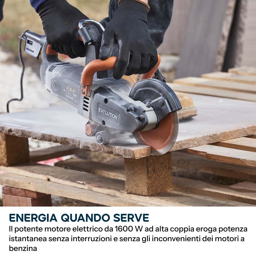 Sega elettrica per cemento da 150mm con disco diamantato Endurance | R150DCT