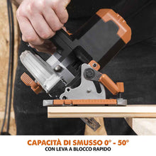 Sega circolare a batteria 165mm Evolution R165CCS-Li con lama multi-materiale TCT, batteria da 4Ah e caricabatterie rapido.