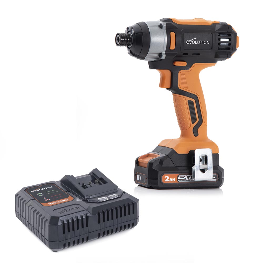 Avvitatore a percussione a batteria Evolution R180IDR-Li con batteria da 2Ah e caricabatterie