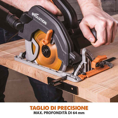 Sega circolare Evolution R185CCS da 185mm con lama multi-materiale TCT