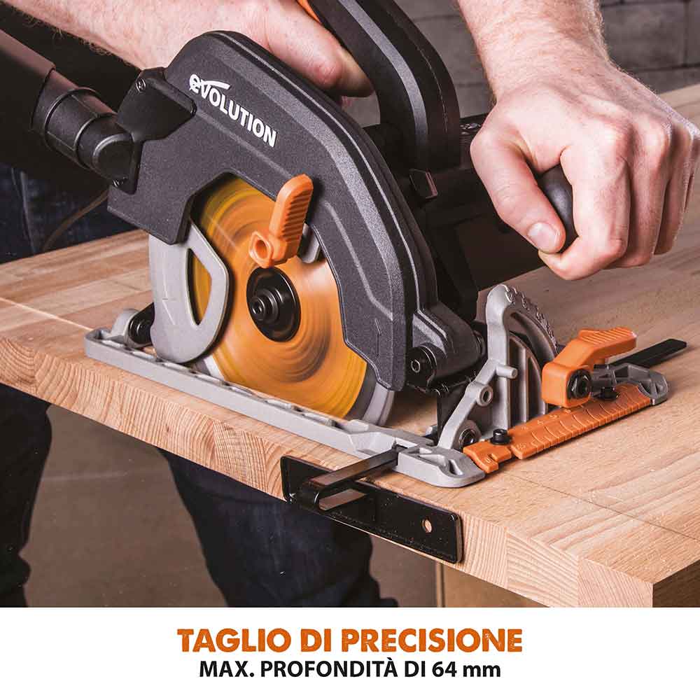 Sega circolare Evolution R185CCS da 185mm con lama multi-materiale TCT