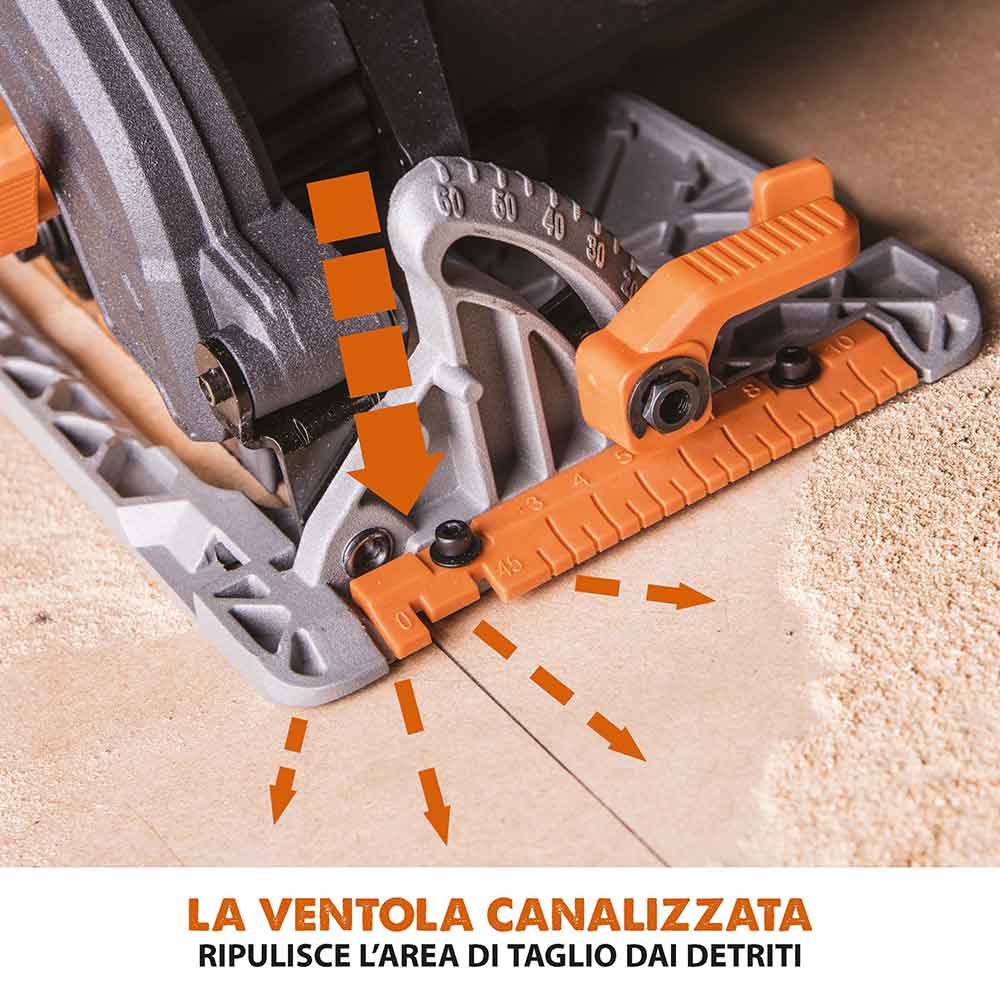 Sega circolare Evolution R185CCS da 185mm con lama multi-materiale TCT