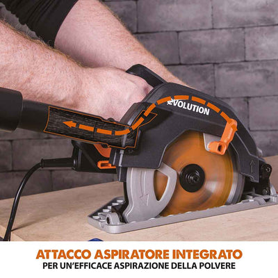 Sega circolare Evolution R185CCS da 185mm con lama multi-materiale TCT