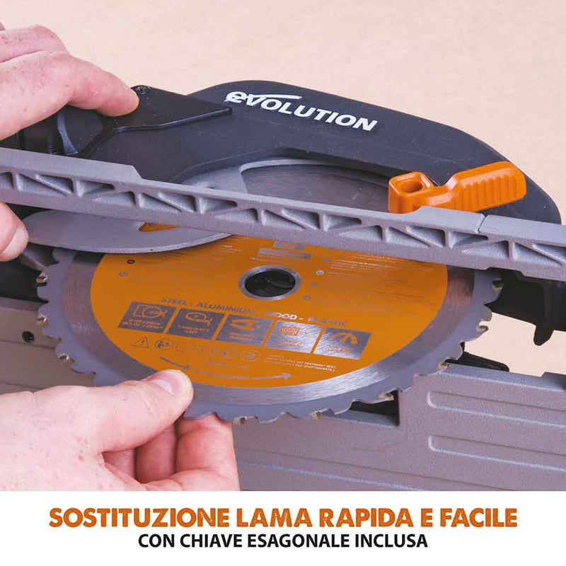 Evolution - Sega Circolare R185CCS Da 185mm Con Lama Multi-materiale TCT - Evolution Power Tools IT - Foto 2