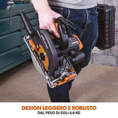 Sega circolare Evolution R185CCS da 185mm con lama multi-materiale TCT