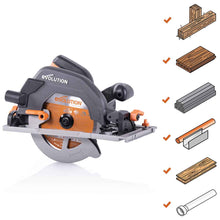 Pacchetto Evolution: Sega circolare R185CCSX+ con lama da 185mm multi-materiale TCT + borsa per il trasporto + Binari guida al taglio universali da 2,8 m