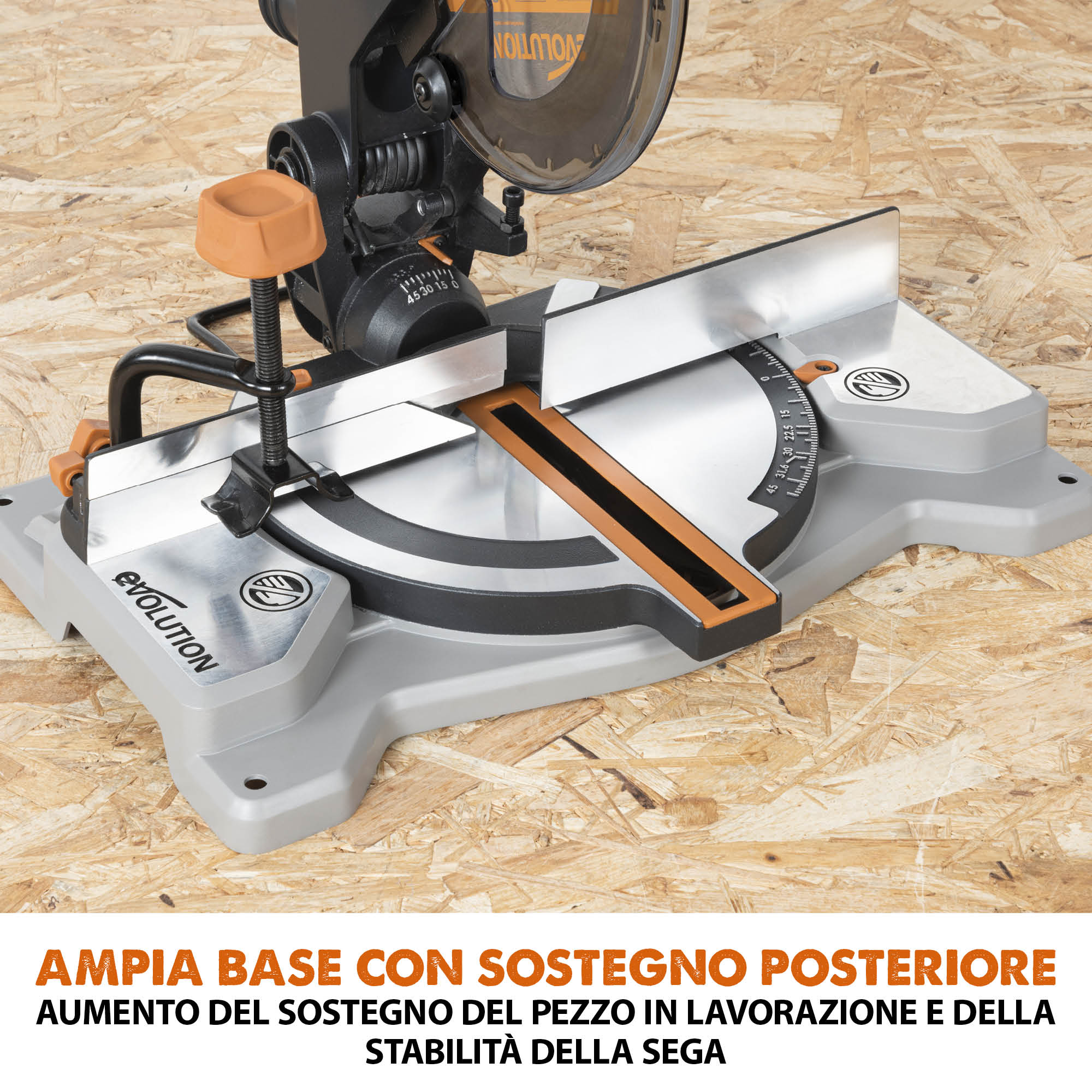 Troncatrice angolare a batteria Evolution R185CMS-Li da 185 mm con lama multi-materiale TCT senza batteria e caricabatterie