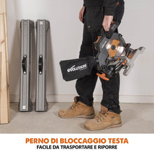 Troncatrice angolare a batteria Evolution R185CMS-Li da 185 mm con lama multi-materiale TCT, batteria da 4 Ah e caricabatterie