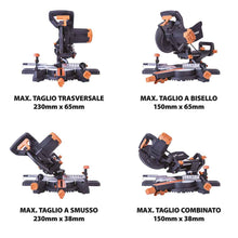Pacchetto Evolution: Troncatrice radiale angolare R210SMS+ con lama multi-materiale TCT + Supporto universale