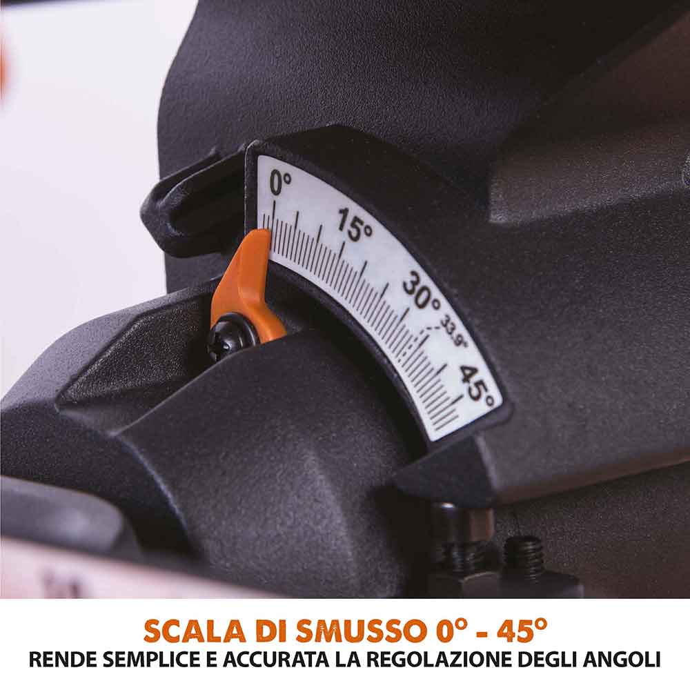 Pacchetto Evolution: Troncatrice radiale angolare R210SMS+ con lama multi-materiale TCT + Supporto universale