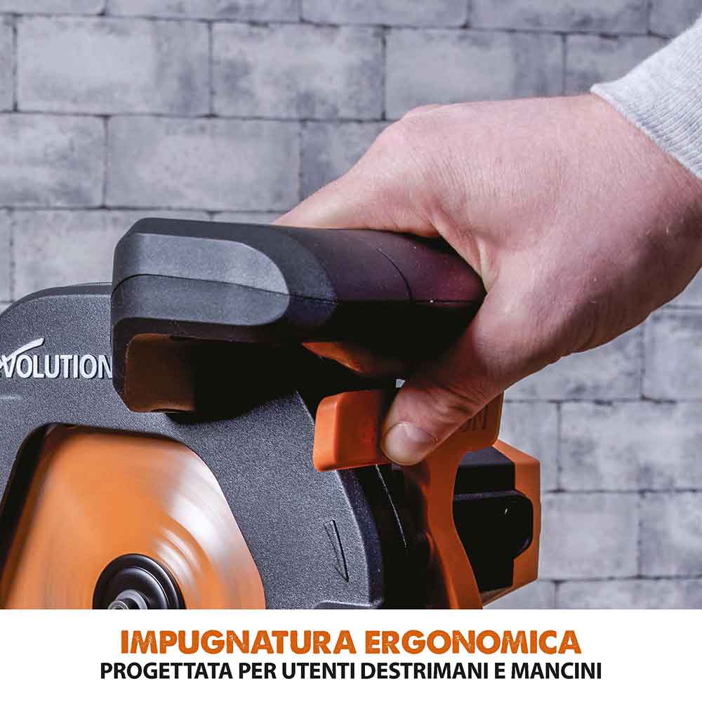 Pacchetto Evolution: Troncatrice radiale angolare R210SMS+ con lama multi-materiale TCT + Supporto universale