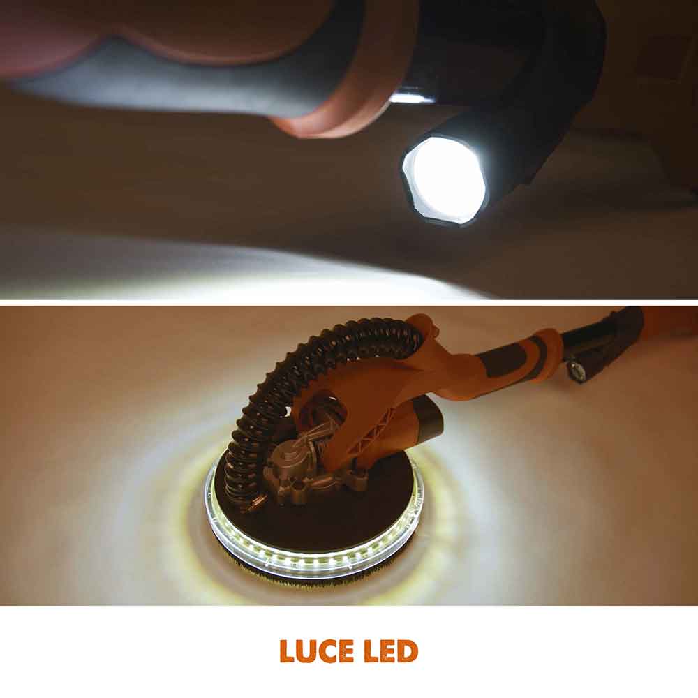 Levigatrice a giraffa telescopica Evolution R225DWS con 6 dischi abrasivi