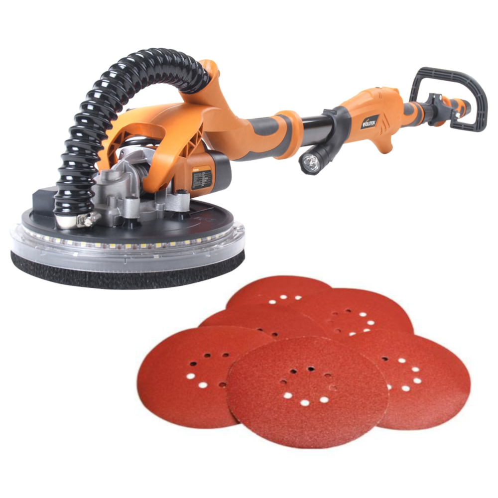 Levigatrice a giraffa telescopica Evolution R225DWS con 6 dischi abrasivi
