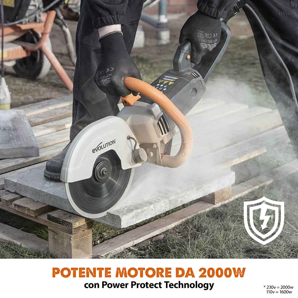 Sega per Calcestruzzo Elettrica Evolution R230DCT da 230 mm – senza disco