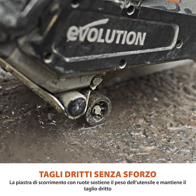 Sega per calcestruzzo a batteria Evolution R260DCT-Li – disco da 260 mm, motore senza spazzole 36V, raffreddamento ad acqua automatico