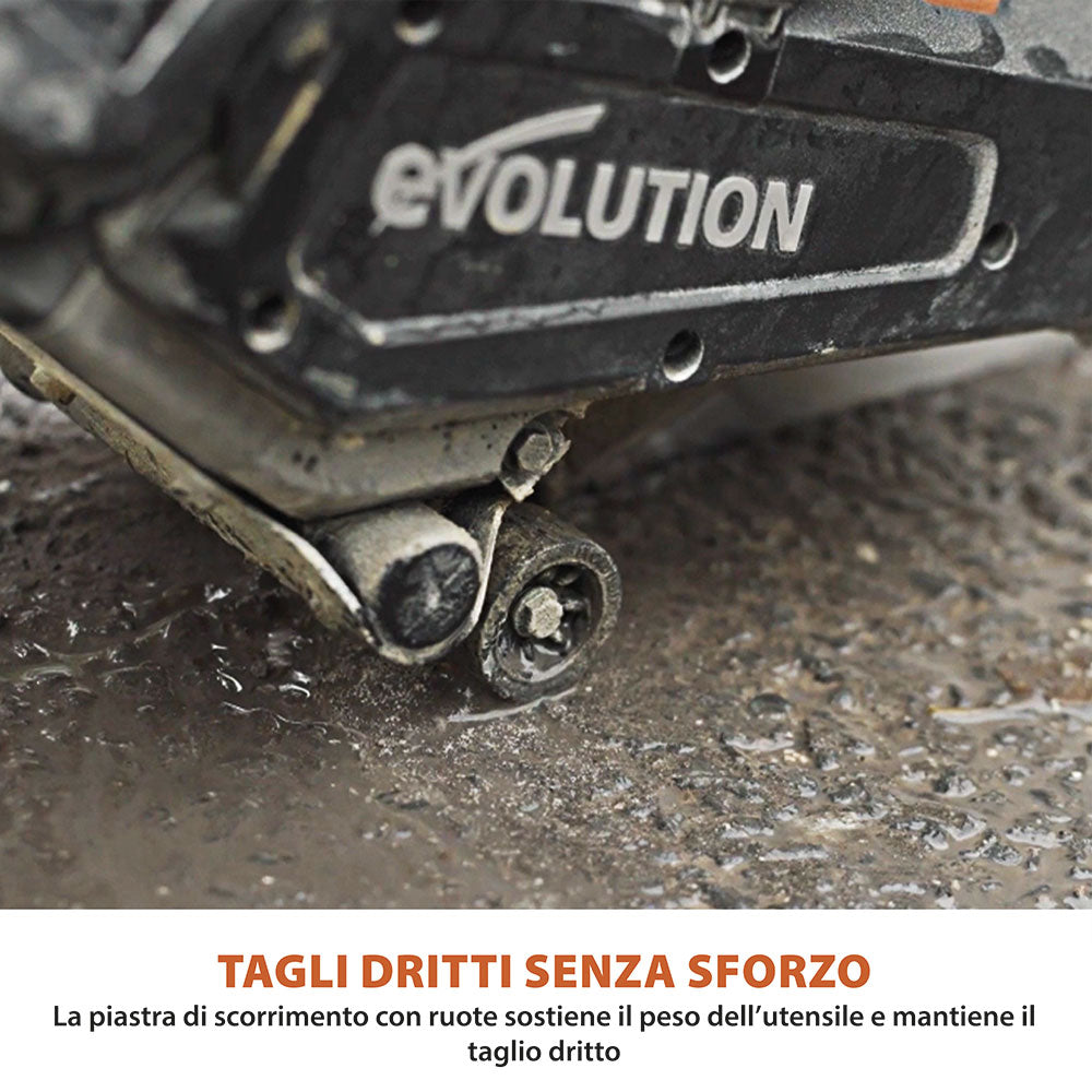 Sega per calcestruzzo a batteria Evolution R260DCT-Li – disco da 260 mm, motore senza spazzole 36V, raffreddamento ad acqua automatico