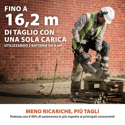 Sega per calcestruzzo a batteria Evolution R260DCT-Li – disco da 260 mm, motore senza spazzole 36V, raffreddamento ad acqua automatico