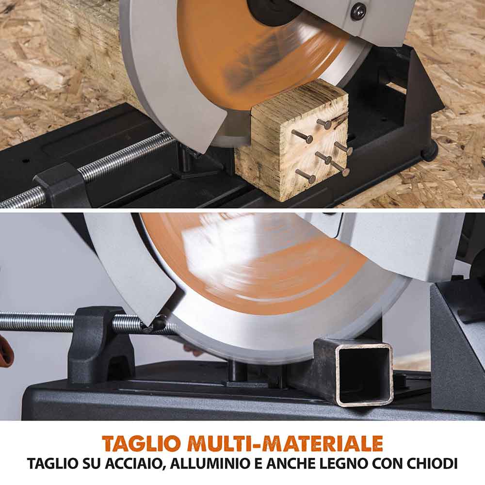 Troncatrice a trazione 355mm Evolution R355CPS con lama Multi-Materiale TCT