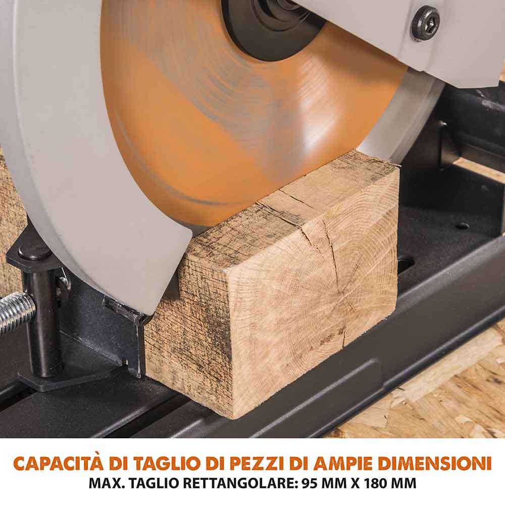 Troncatrice a trazione 355mm Evolution R355CPS con lama Multi-Materiale TCT