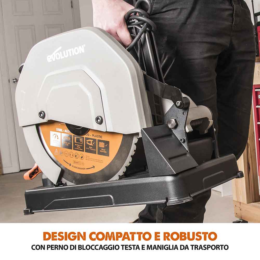 Troncatrice a trazione 355mm Evolution R355CPS con lama Multi-Materiale TCT