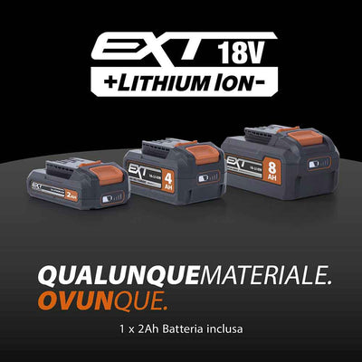 Seghetto alternativo a batteria Evolution R90JGS-Li con 5 lame multi-materiale, batteria da 2Ah e caricabatterie