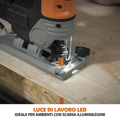 Seghetto alternativo a batteria Evolution R90JGS-Li con 5 lame multi-materiale, batteria da 2Ah e caricabatterie