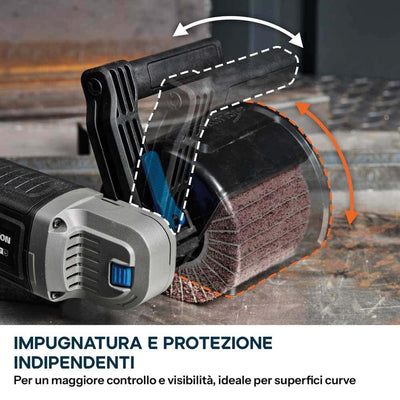 Satinatrcie a batteria 18V con motore a spazzole e 2 tamburi | S120SCT-Li