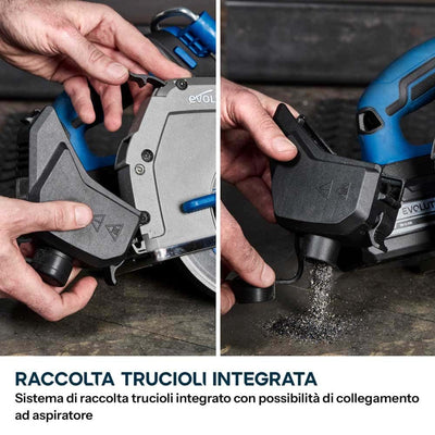 Sega circolare per ferro a batteria da 165mm con lama a taglio sottile | Profondità di taglio di 58mm | S165CCS-Li