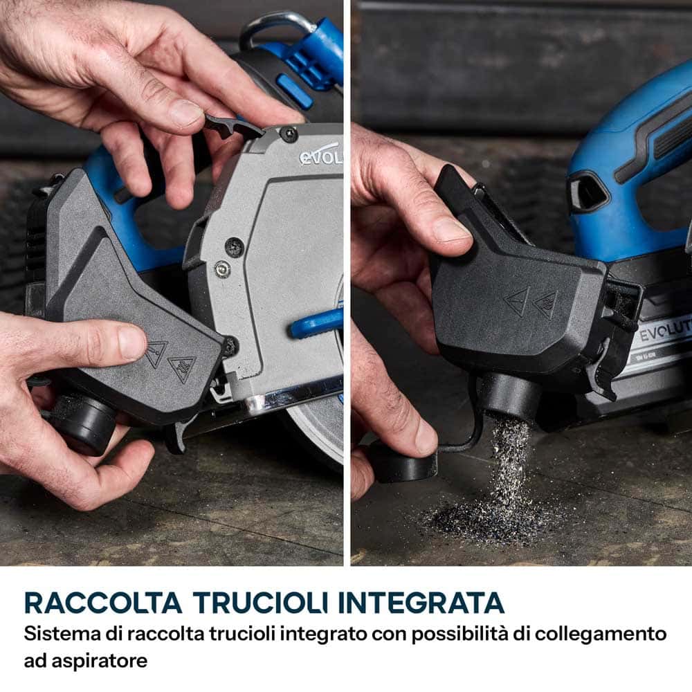 Sega circolare per ferro a batteria da 165mm con lama a taglio sottile | Profondità di taglio di 58mm | S165CCS-Li