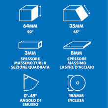 Sega circolare da 185mm Evolution S185CCSL per il taglio del metallo