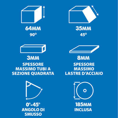 Sega circolare da 185mm Evolution S185CCSL per il taglio del metallo
