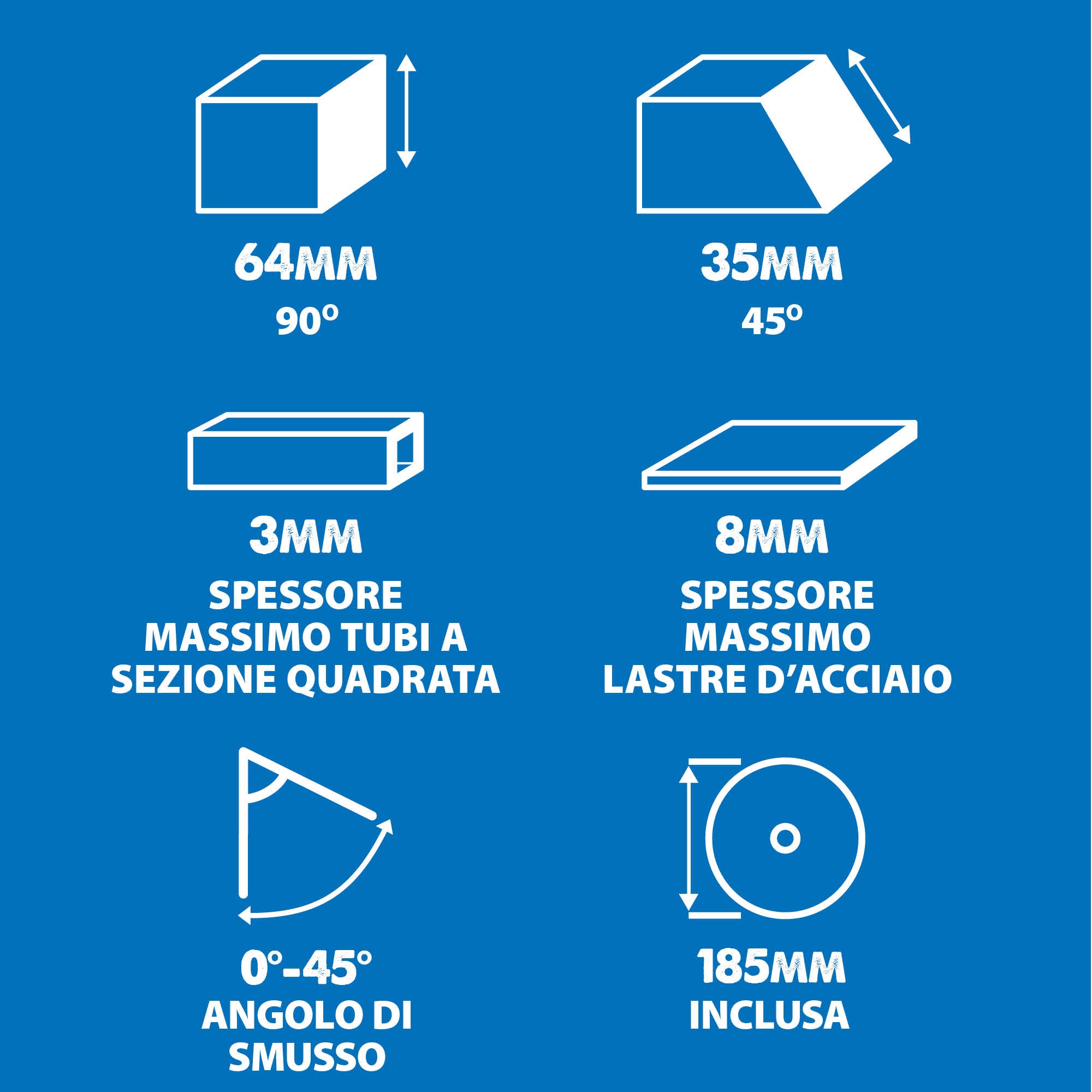 Sega circolare da 185mm Evolution S185CCSL per il taglio del metallo