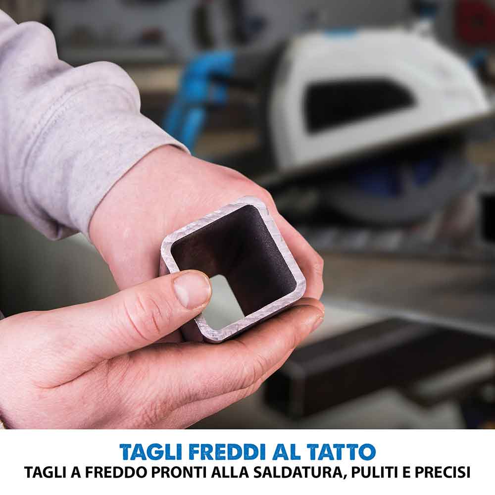 Pacchetto Evolution: Sega circolare S210CCS da 210mm per il taglio del metallo + binari di guida al taglio da 2,8m