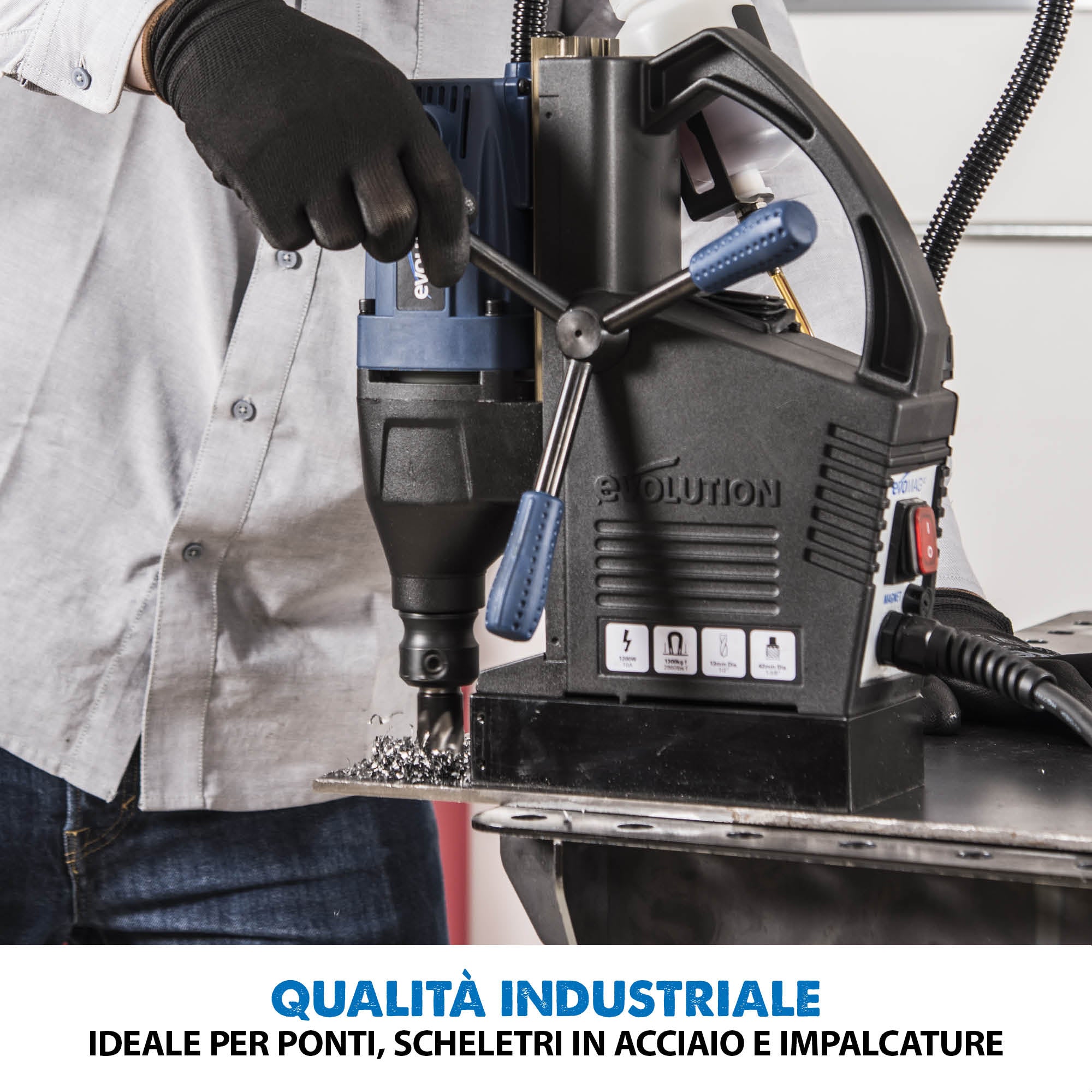 Pacchetto Evolution: Troncatrice a trazione S355CPS da 355mm + Trapano magnetico a colonna S28MAG