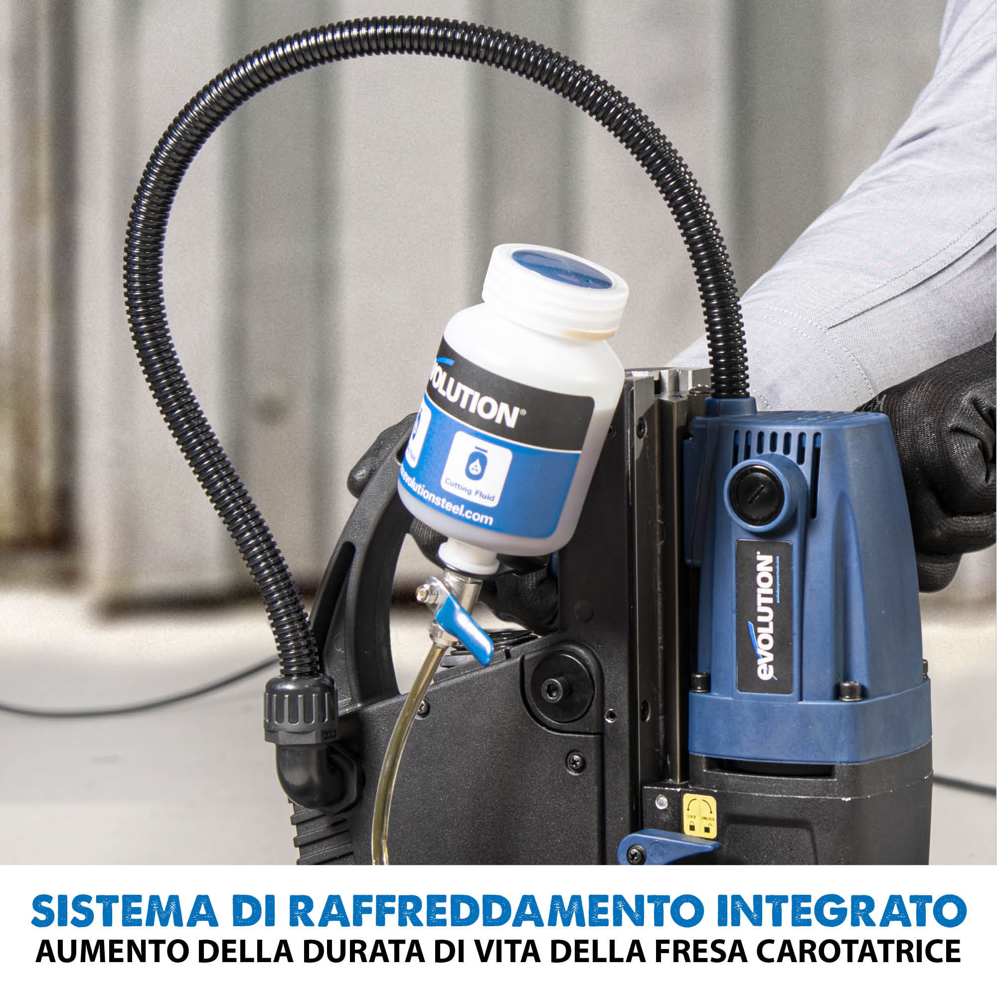 Trapano magnetico a colonna portatile da 28mm Evolution S28MAG per metalli