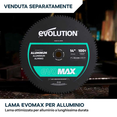 Troncatrice per metalli da 355mm con lama EvoMax e tecnologia del motore intelligente | S355CPS Gen 2