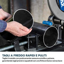 Troncatrice a trazione a batteria da 355mm per il taglio dei metalli, con motore brushless da 36V e lama EvoMax – S355CPS-Li