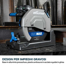 Troncatrice a trazione a batteria da 355mm per il taglio dei metalli, con motore brushless da 36V e lama EvoMax – S355CPS-Li