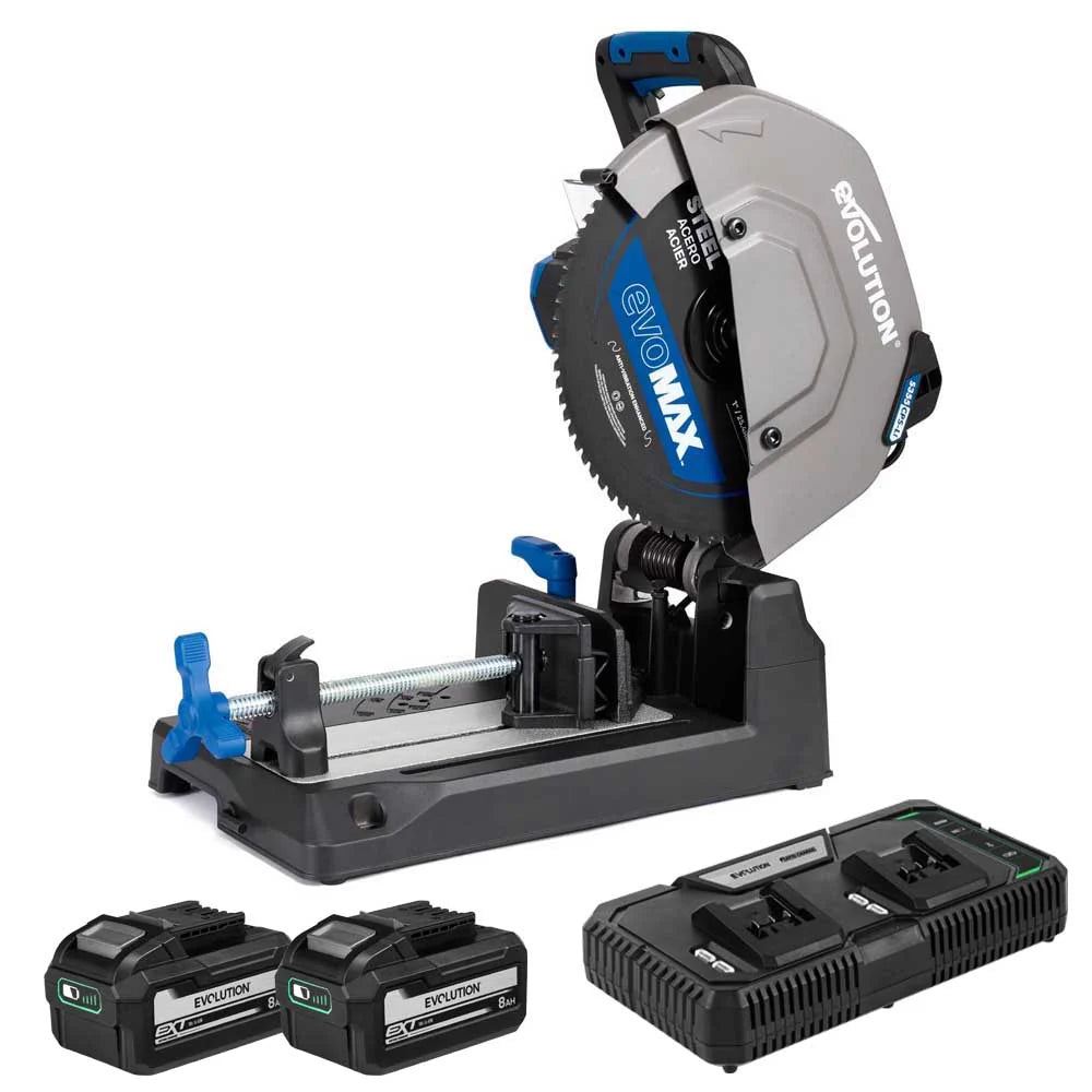 Troncatrice a trazione a batteria da 355mm per il taglio dei metalli, con motore brushless da 36V e lama EvoMax – S355CPS-Li