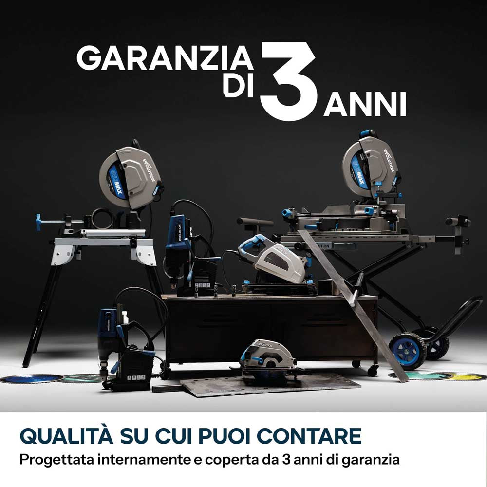 Troncatrice per metalli da 355mm con lama a lunga durata EVOMAX, tecnologia del motore intelligente e guida Shadowline | S355MCS-G2