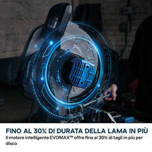 Troncatrice per metalli da 355mm con lama a lunga durata EVOMAX, tecnologia del motore intelligente e guida Shadowline | S355MCS-G2