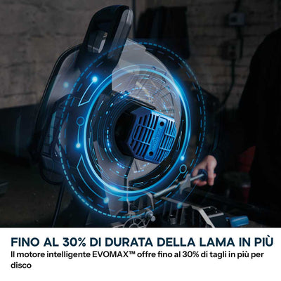 Troncatrice per metalli da 355mm con lama a lunga durata EVOMAX, tecnologia del motore intelligente e guida Shadowline | S355MCS-G2