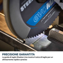 Troncatrice per metalli da 355mm con lama a lunga durata EVOMAX, tecnologia del motore intelligente e guida Shadowline | S355MCS-G2