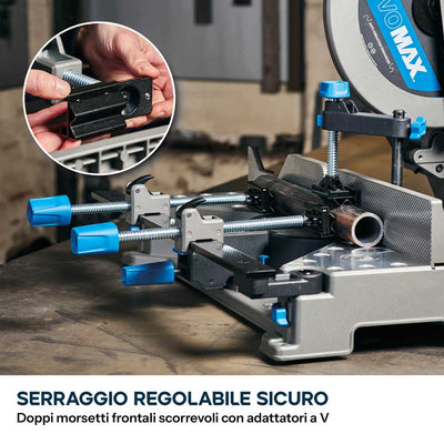 Troncatrice per metalli da 355mm con lama a lunga durata EVOMAX, tecnologia del motore intelligente e guida Shadowline | S355MCS-G2