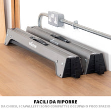 Kit di 2 cavalletti pieghevoli in metallo Evolution