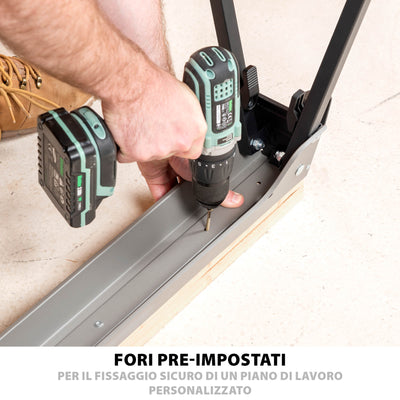 Kit di 2 cavalletti pieghevoli in metallo Evolution