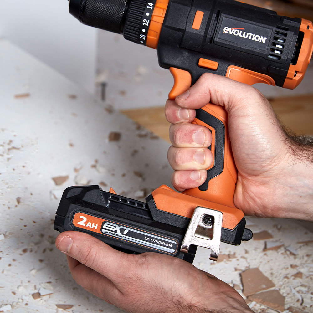 Batteria Li-Ion 2Ah 18V Evolution R18BAT-LI2