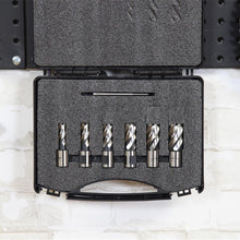 Pacchetto Evolution: Trapano magnetico a colonna  portatile per metalli EVOMAG42 + kit da 6 frese profondità max 25mm